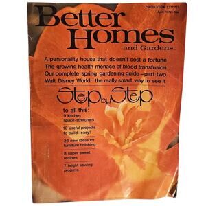 BETTER HOMES & GARDENS MAGAZINE April 1972 Vintage Complete Tears Please Read